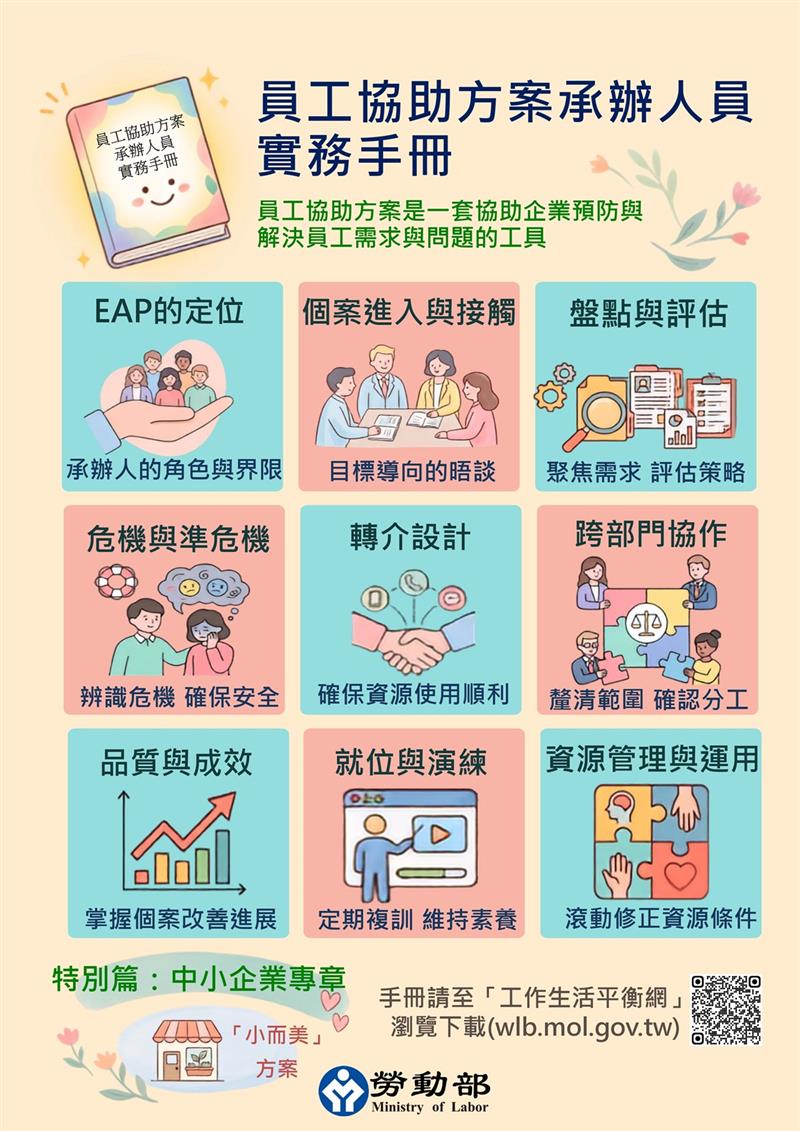 勞動部發布「員工協助方案承辦人員實務手冊」, JANG SHINN 中信法律事務所